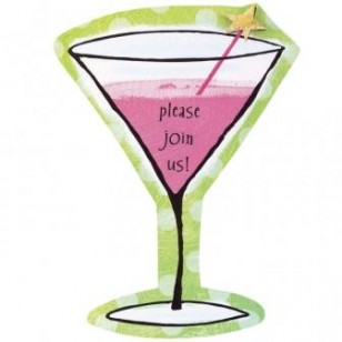 Cheers Cocktail Birthday Party Invitations